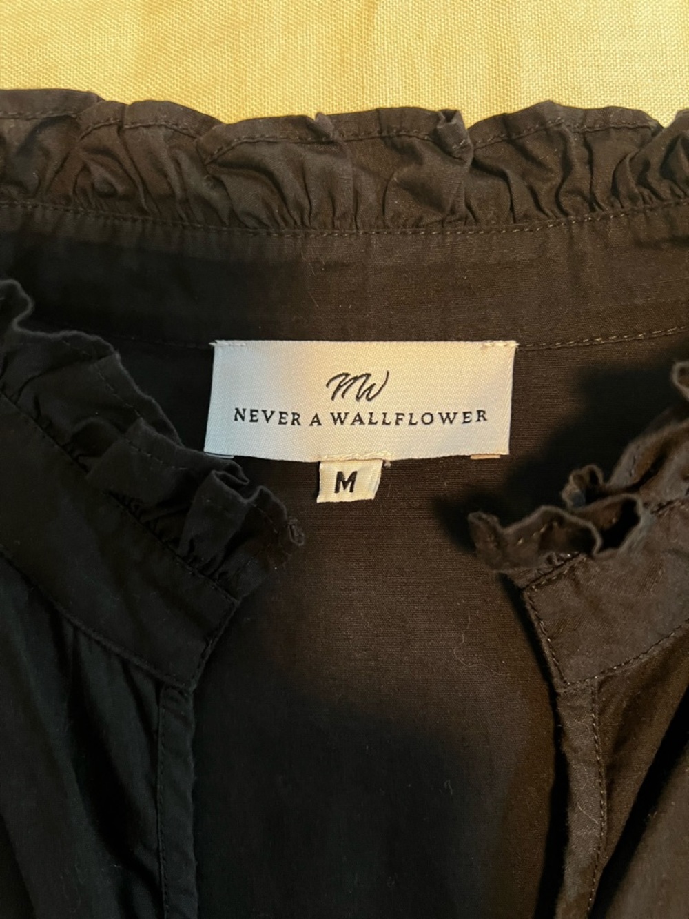 Never a Wallflower High Neck Dress in Black Poplin medium GUC, no flaws - Picture 7 of 8